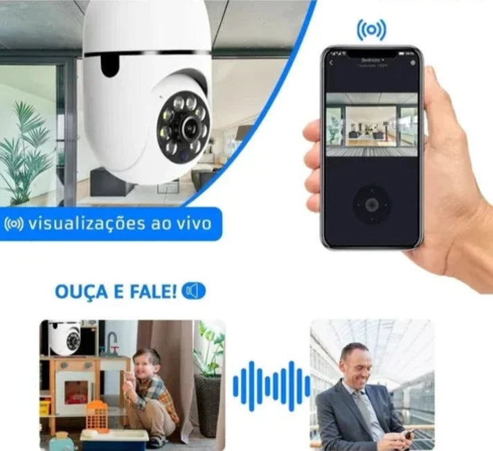 Câmera de Segurança Wi-Fi 360°