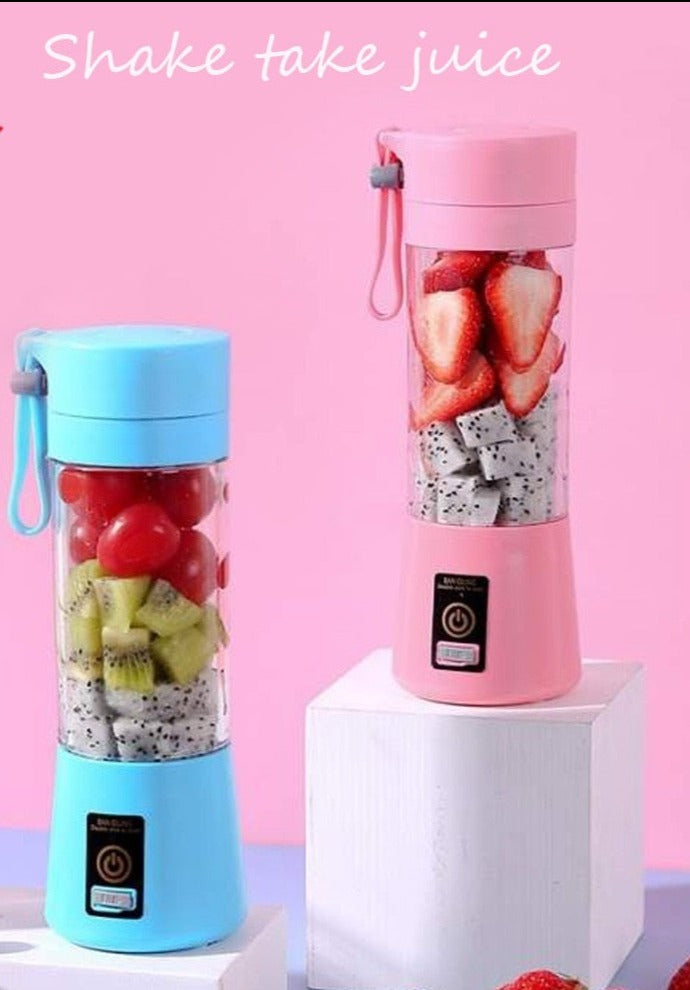 Mini Liquidificador Portátil Shake  4 Lâminas Recarregável